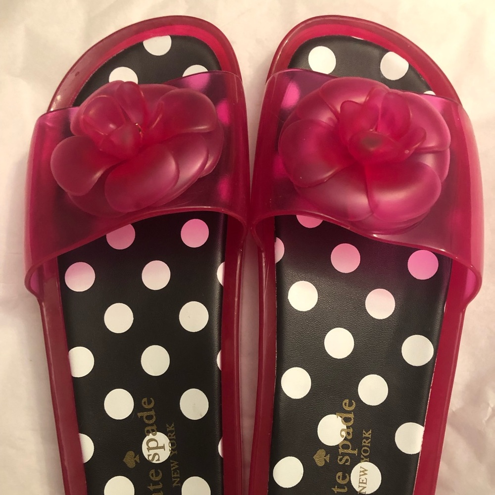 Pink Kate Spade slides